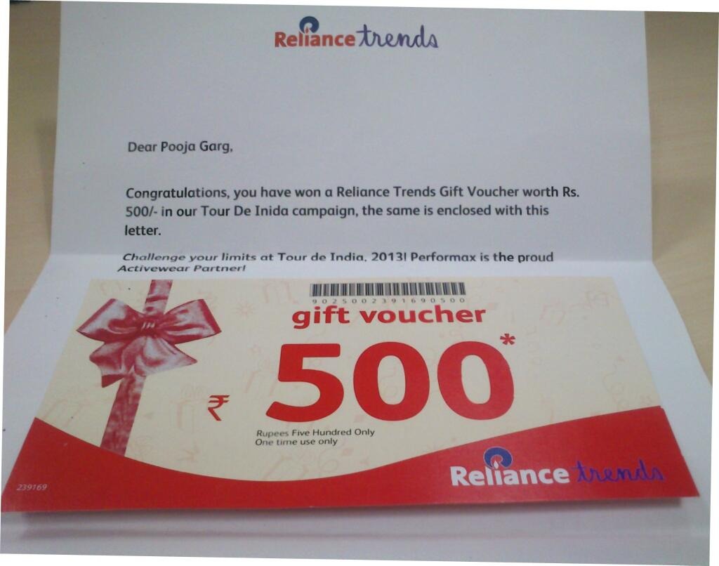 Reliance Trends E-Gift Voucher